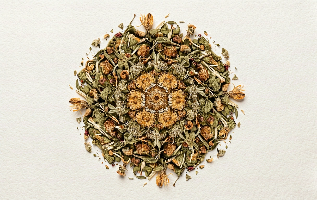 Botanical details representing natural purity